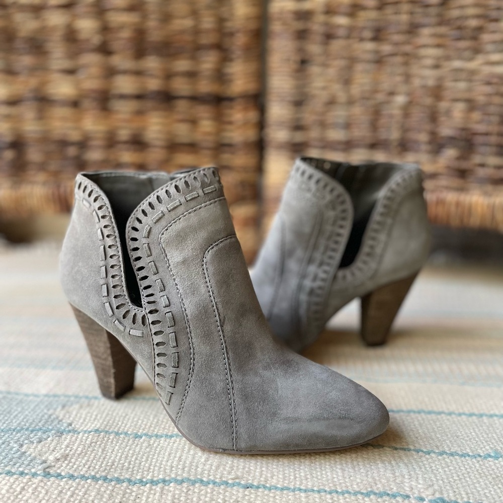 Vince Camuto Gray Suede Booties